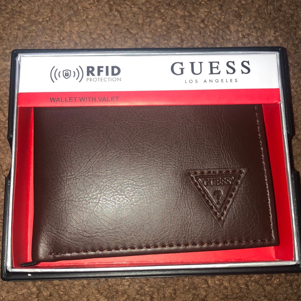 Guess brown leather wallet